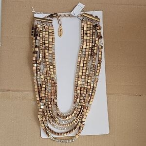 Chico's Gold and Silver Multi-Strand Necklace
